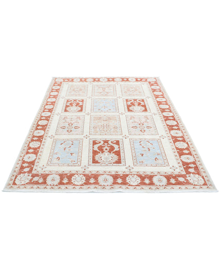 Bakhtiari 5' 6" X 7' 2" Hand Knotted Wool Rug 5' 6" X 7' 2" (168 X 219) / Ivory / Wool
