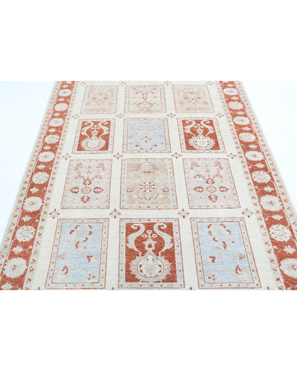 Bakhtiari 5' 6" X 7' 2" Hand Knotted Wool Rug 5' 6" X 7' 2" (168 X 219) / Ivory / Wool