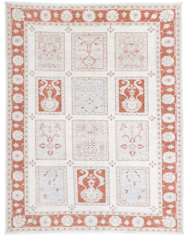 Bakhtiari 5' 6" X 7' 2" Hand Knotted Wool Rug 5' 6" X 7' 2" (168 X 219) / Ivory / Wool