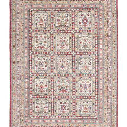 Bakhtiari 6' 10" X 9' 7" Hand Knotted Wool Rug 6' 10" X 9' 7" (208 X 292) / Ivory / Wool