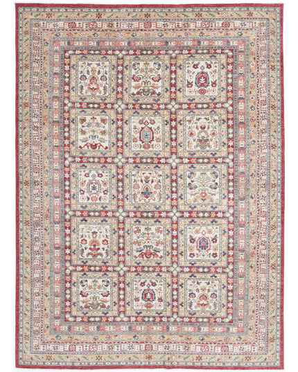 Bakhtiari 6' 10" X 9' 7" Hand Knotted Wool Rug 6' 10" X 9' 7" (208 X 292) / Ivory / Wool