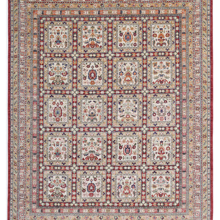 Bakhtiari 8' 0" X 10' 0" Hand Knotted Wool Rug 8' 0" X 10' 0" (244 X 305) / Red / Wool