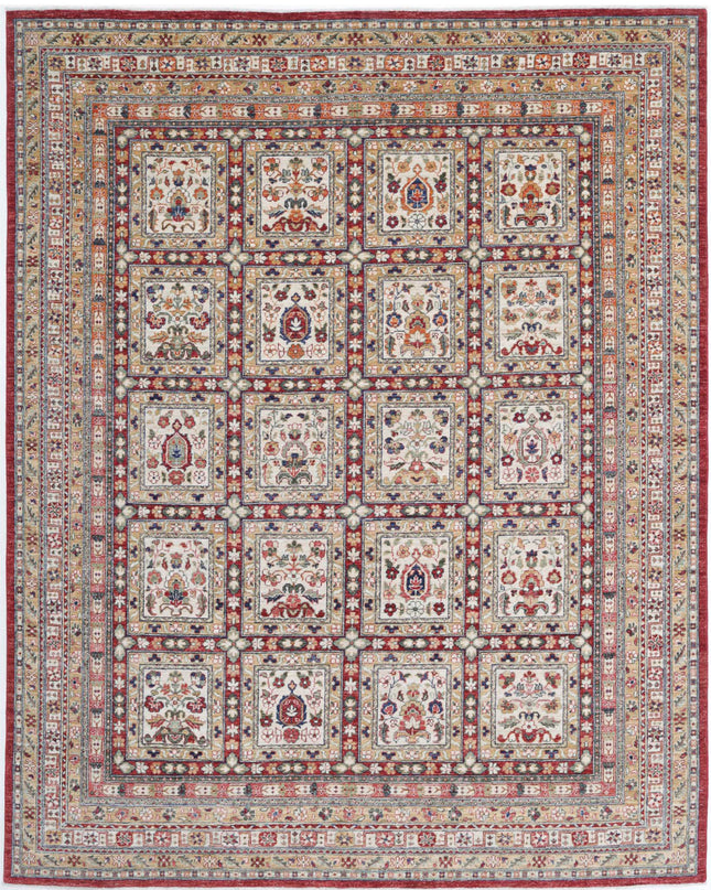 Bakhtiari 8' 0" X 10' 0" Hand Knotted Wool Rug 8' 0" X 10' 0" (244 X 305) / Red / Wool
