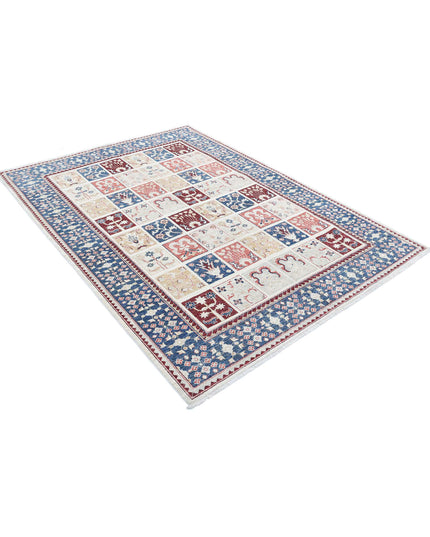 Bakhtiari 5' 6" X 7' 7" Hand Knotted Wool Rug 5' 6" X 7' 7" (168 X 231) / Ivory / Wool