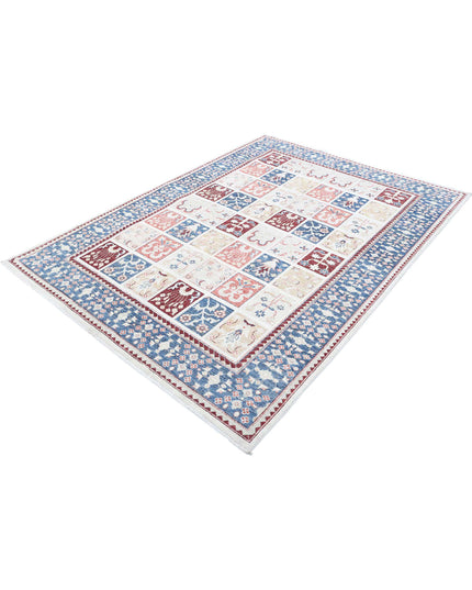 Bakhtiari 5' 6" X 7' 7" Hand Knotted Wool Rug 5' 6" X 7' 7" (168 X 231) / Ivory / Wool