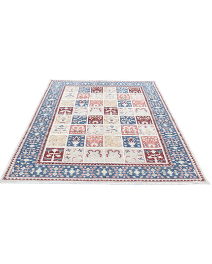 Bakhtiari 5' 6" X 7' 7" Hand Knotted Wool Rug 5' 6" X 7' 7" (168 X 231) / Ivory / Wool