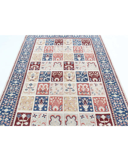 Bakhtiari 5' 6" X 7' 7" Hand Knotted Wool Rug 5' 6" X 7' 7" (168 X 231) / Ivory / Wool