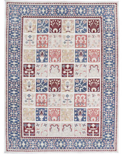 Bakhtiari 5' 6" X 7' 7" Hand Knotted Wool Rug 5' 6" X 7' 7" (168 X 231) / Ivory / Wool