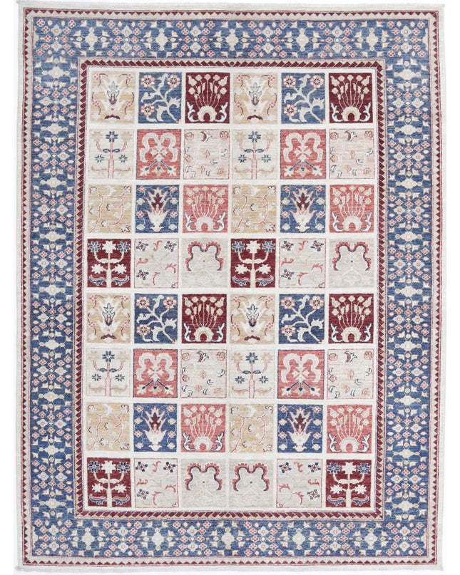 Bakhtiari 5' 6" X 7' 7" Hand Knotted Wool Rug 5' 6" X 7' 7" (168 X 231) / Ivory / Wool