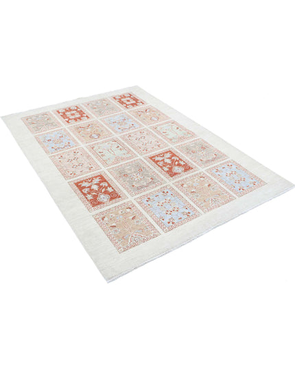 Bakhtiari 4' 9" X 6' 4" Hand Knotted Wool Rug 4' 9" X 6' 4" (145 X 193) / Ivory / Wool