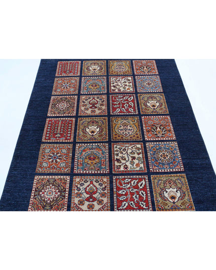 Bakhtiari 4' 10" X 6' 3" Hand Knotted Wool Rug 4' 10" X 6' 3" (147 X 191) / Blue / Wool