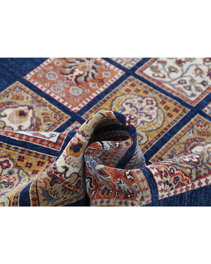 Bakhtiari 4' 10" X 6' 3" Hand Knotted Wool Rug 4' 10" X 6' 3" (147 X 191) / Blue / Wool