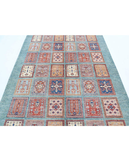 Bakhtiari 5' 7" X 7' 9" Hand Knotted Wool Rug 5' 7" X 7' 9" (170 X 236) / Blue / Wool