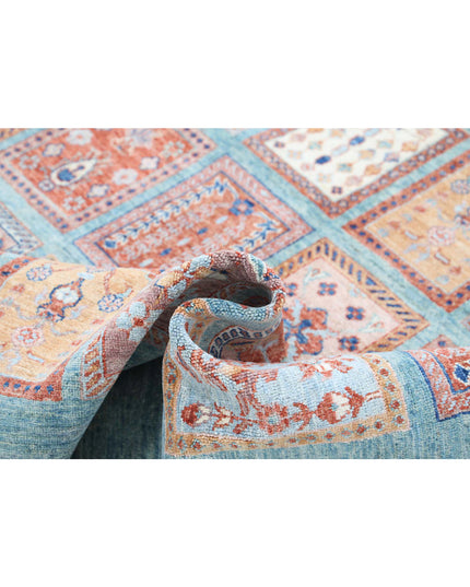 Bakhtiari 5' 7" X 7' 9" Hand Knotted Wool Rug 5' 7" X 7' 9" (170 X 236) / Blue / Wool