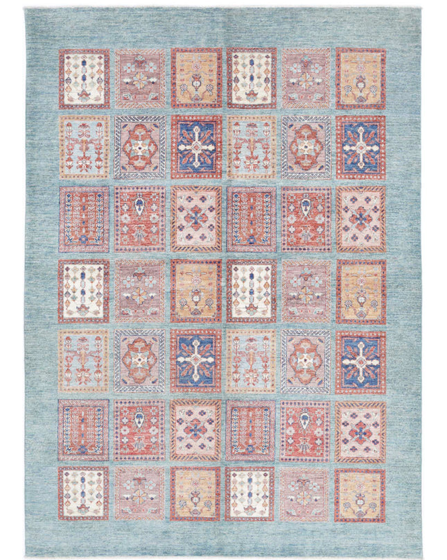 Bakhtiari 5' 7" X 7' 9" Hand Knotted Wool Rug 5' 7" X 7' 9" (170 X 236) / Blue / Wool
