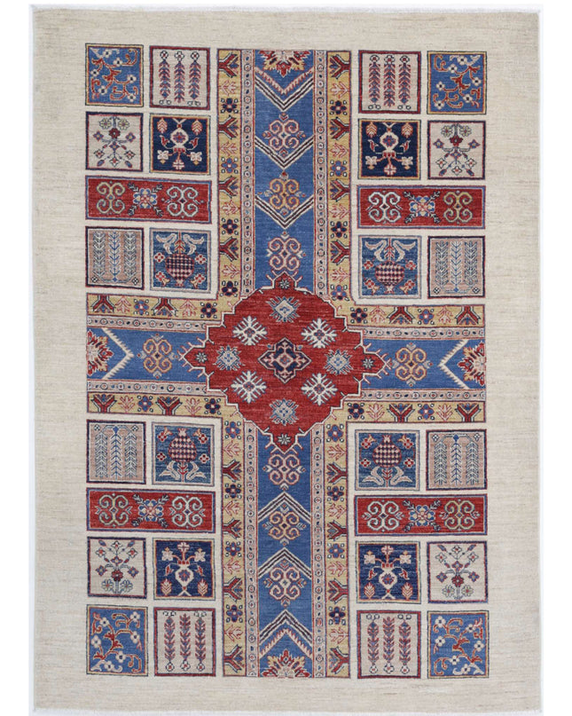 Bakhtiari 4' 9" X 6' 6" Hand Knotted Wool Rug 4' 9" X 6' 6" (145 X 198) / Ivory / Wool