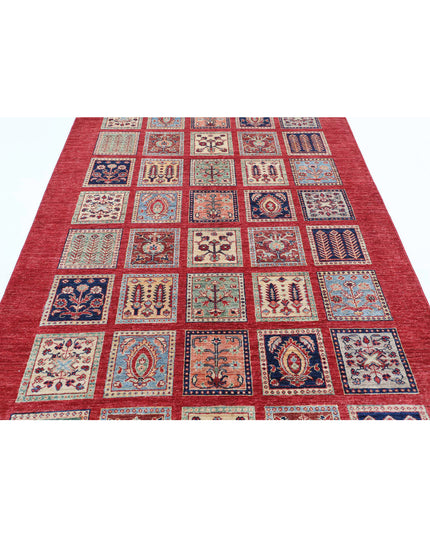 Bakhtiari 5' 4" X 8' 0" Hand Knotted Wool Rug 5' 4" X 8' 0" (162 X 244) / Red / Wool