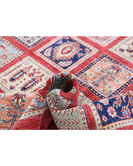 Bakhtiari 5' 4" X 8' 0" Hand Knotted Wool Rug 5' 4" X 8' 0" (162 X 244) / Red / Wool