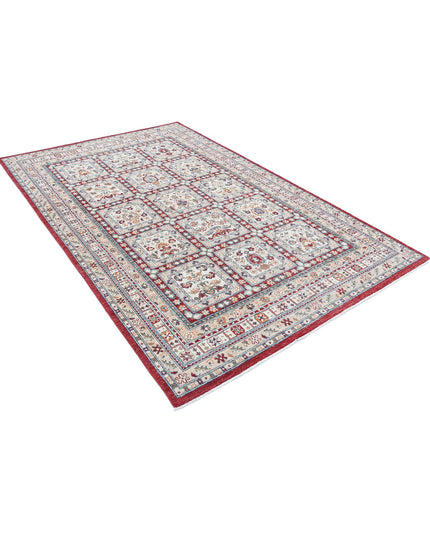 Bakhtiari 5' 5" X 8' 6" Hand Knotted Wool Rug 5' 5" X 8' 6" (165 X 259) / Red / Wool