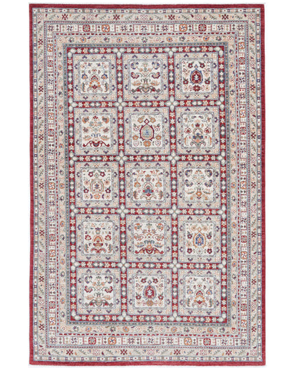 Bakhtiari 5' 5" X 8' 6" Hand Knotted Wool Rug 5' 5" X 8' 6" (165 X 259) / Red / Wool