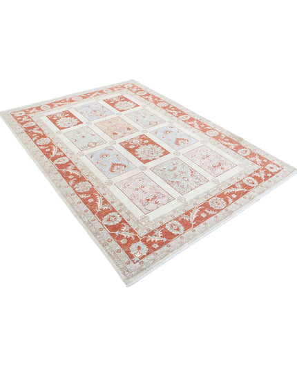 Bakhtiari 5' 7" X 7' 9" Hand Knotted Wool Rug 5' 7" X 7' 9" (170 X 236) / Ivory / Wool