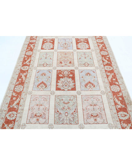 Bakhtiari 5' 7" X 7' 9" Hand Knotted Wool Rug 5' 7" X 7' 9" (170 X 236) / Ivory / Wool