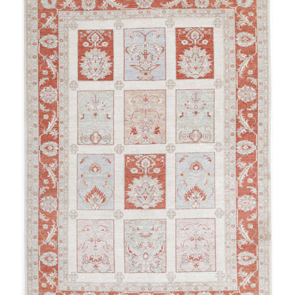 Bakhtiari 5' 7" X 7' 9" Hand Knotted Wool Rug 5' 7" X 7' 9" (170 X 236) / Ivory / Wool