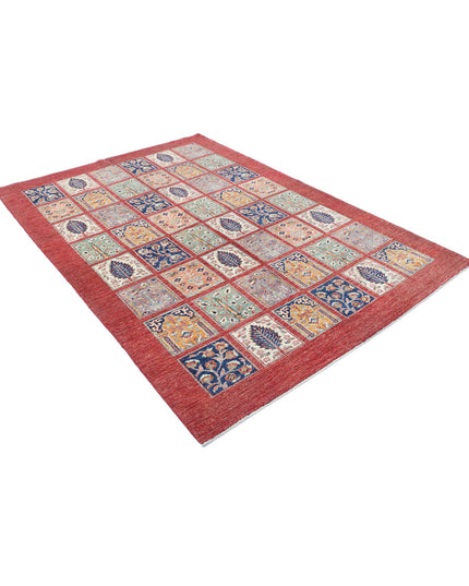 Bakhtiari 5' 7" X 8' 2" Hand Knotted Wool Rug 5' 7" X 8' 2" (170 X 249) / Red / Wool