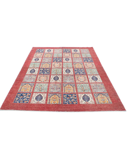 Bakhtiari 5' 7" X 8' 2" Hand Knotted Wool Rug 5' 7" X 8' 2" (170 X 249) / Red / Wool