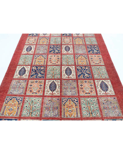 Bakhtiari 5' 7" X 8' 2" Hand Knotted Wool Rug 5' 7" X 8' 2" (170 X 249) / Red / Wool