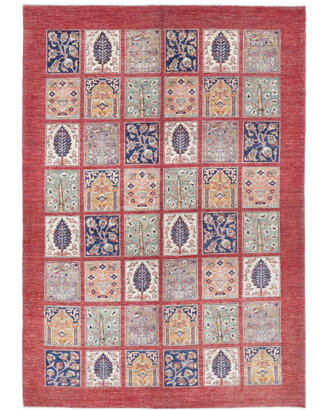 Bakhtiari 5' 7" X 8' 2" Hand Knotted Wool Rug 5' 7" X 8' 2" (170 X 249) / Red / Wool