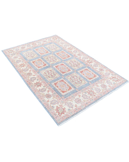 Bakhtiari 4' 0" X 5' 11" Hand Knotted Wool Rug 4' 0" X 5' 11" (122 X 180) / Grey / Wool