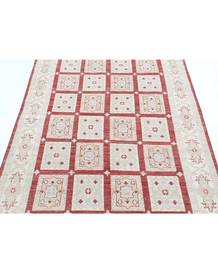 Bakhtiari 3' 11" X 6' 0" Hand Knotted Wool Rug 3' 11" X 6' 0" (119 X 183) / Red / Wool