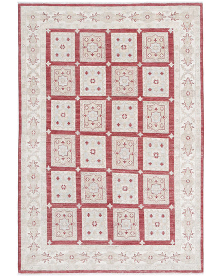 Bakhtiari 3' 11" X 6' 0" Hand Knotted Wool Rug 3' 11" X 6' 0" (119 X 183) / Red / Wool