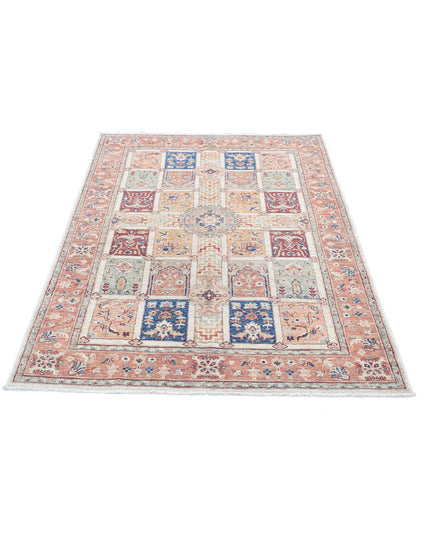 Bakhtiari 3' 10" X 5' 8" Hand Knotted Wool Rug 3' 10" X 5' 8" (117 X 173) / Ivory / Wool