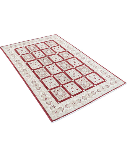Bakhtiari 4' 0" X 6' 0" Hand Knotted Wool Rug 4' 0" X 6' 0" (122 X 183) / Red / Wool