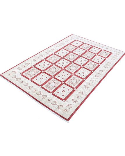 Bakhtiari 4' 0" X 6' 0" Hand Knotted Wool Rug 4' 0" X 6' 0" (122 X 183) / Red / Wool