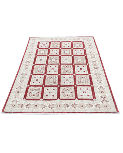 Bakhtiari 4' 0" X 6' 0" Hand Knotted Wool Rug 4' 0" X 6' 0" (122 X 183) / Red / Wool