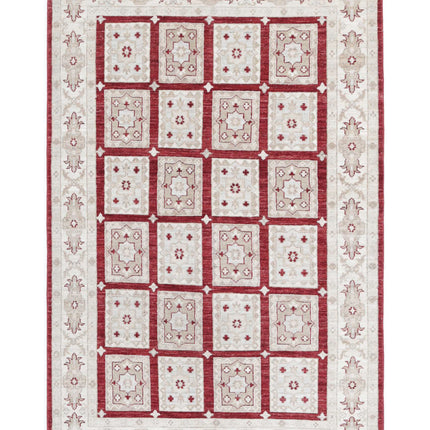 Bakhtiari 4' 0" X 6' 0" Hand Knotted Wool Rug 4' 0" X 6' 0" (122 X 183) / Red / Wool