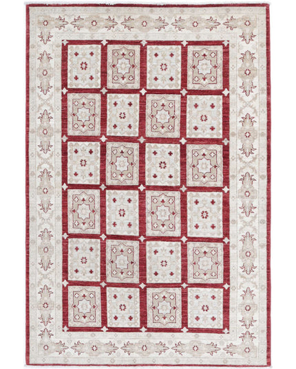 Bakhtiari 4' 0" X 6' 0" Hand Knotted Wool Rug 4' 0" X 6' 0" (122 X 183) / Red / Wool