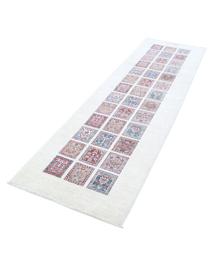 Bakhtiari 2' 7" X 8' 10" Hand Knotted Wool Rug 2' 7" X 8' 10" (79 X 269) / Ivory / Wool