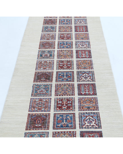 Bakhtiari 2' 7" X 8' 10" Hand Knotted Wool Rug 2' 7" X 8' 10" (79 X 269) / Ivory / Wool