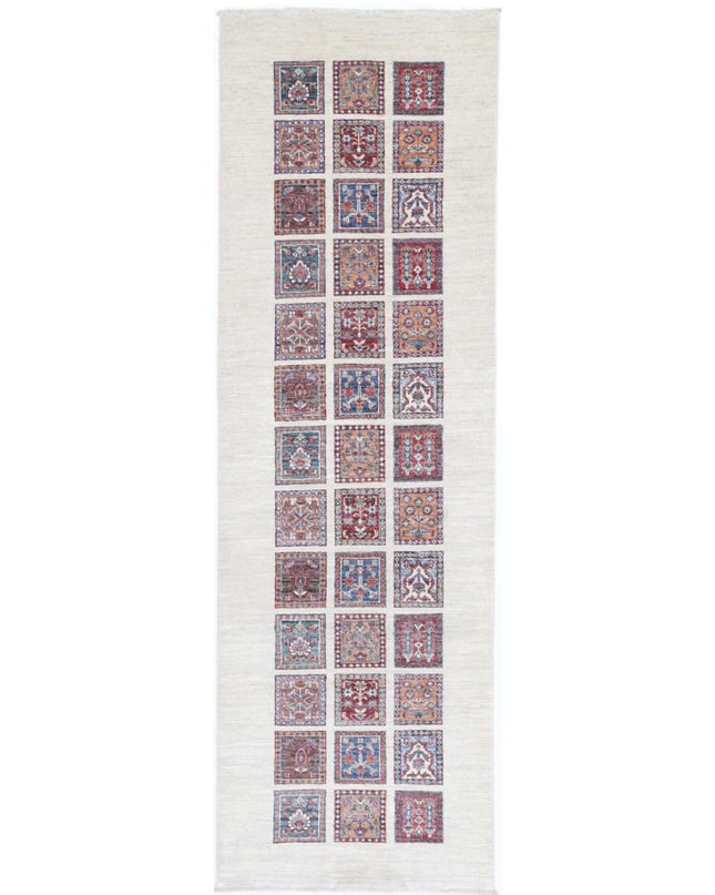 Bakhtiari 2' 7" X 8' 10" Hand Knotted Wool Rug 2' 7" X 8' 10" (79 X 269) / Ivory / Wool