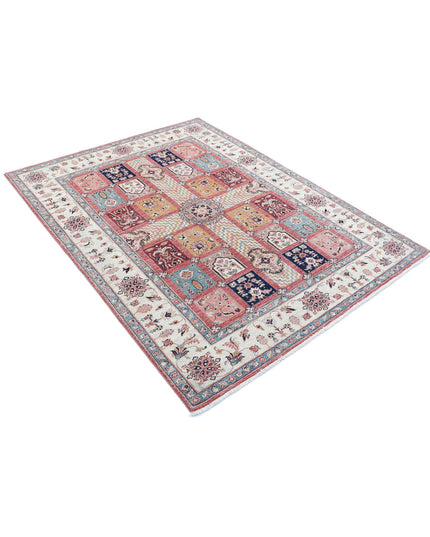 Bakhtiari 4' 9" X 6' 5" Hand Knotted Wool Rug 4' 9" X 6' 5" (145 X 196) / Peach / Wool