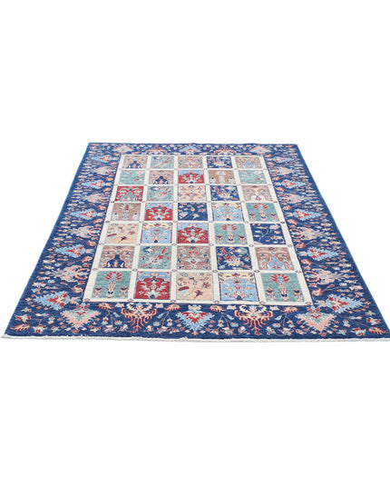 Bakhtiari 4' 9" X 6' 8" Hand Knotted Wool Rug 4' 9" X 6' 8" (145 X 203) / Ivory / Wool