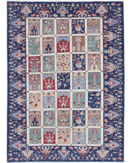 Bakhtiari 4' 9" X 6' 8" Hand Knotted Wool Rug 4' 9" X 6' 8" (145 X 203) / Ivory / Wool