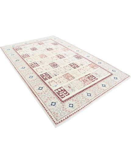 Bakhtiari 6' 7" X 9' 10" Hand Knotted Wool Rug 6' 7" X 9' 10" (201 X 300) / Ivory / Wool