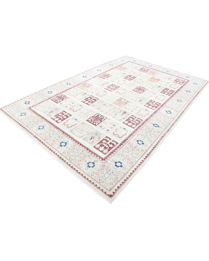 Bakhtiari 6' 7" X 9' 10" Hand Knotted Wool Rug 6' 7" X 9' 10" (201 X 300) / Ivory / Wool