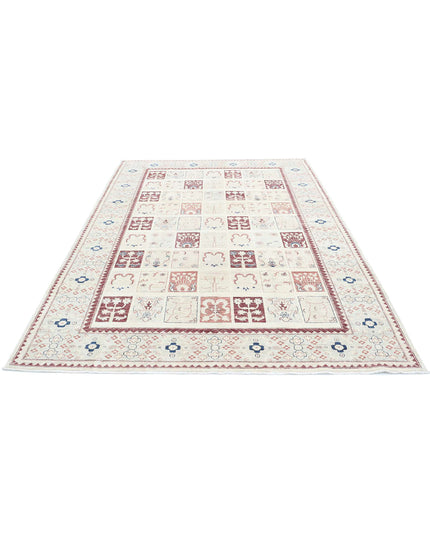 Bakhtiari 6' 7" X 9' 10" Hand Knotted Wool Rug 6' 7" X 9' 10" (201 X 300) / Ivory / Wool