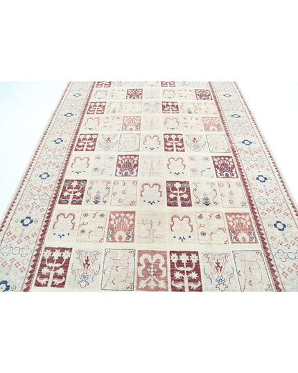 Bakhtiari 6' 7" X 9' 10" Hand Knotted Wool Rug 6' 7" X 9' 10" (201 X 300) / Ivory / Wool